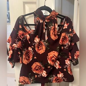 Venus Large Flower Print Shirt
